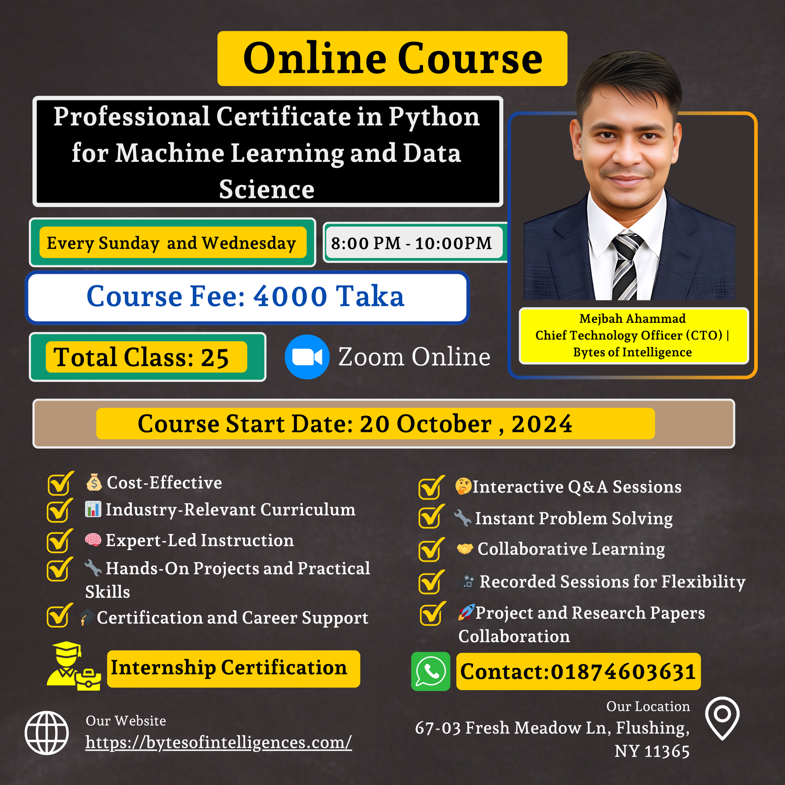 Professional Certificate in Python for Machine Learning and Data Science